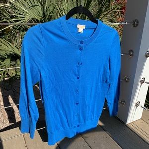 J Crew Bright Blue Clare Cardigan